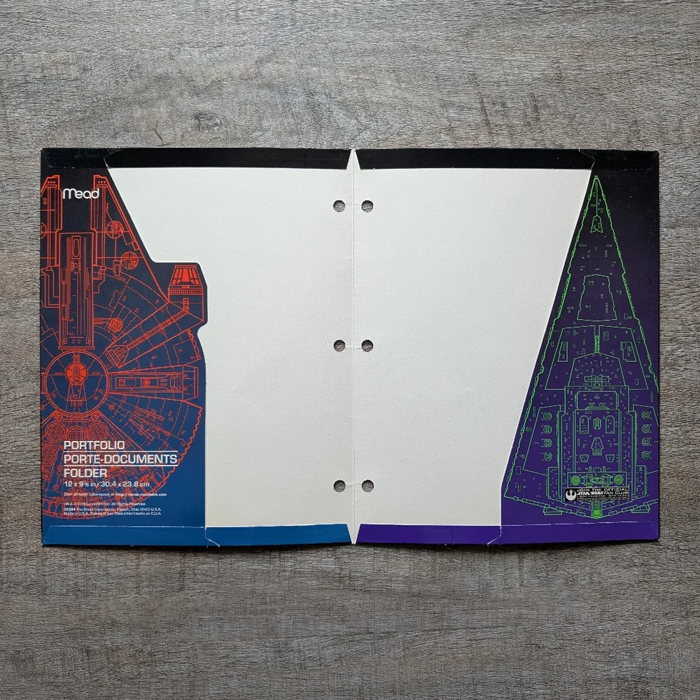 1996 Star Wars 4 Piece Mead Portfolio Folders Vintage